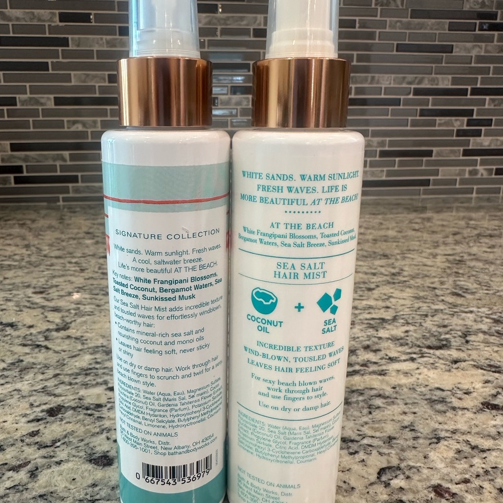 Bath & Body Works: 4.9 Fl Oz At the Beach Sea Salt Hair Mist (Set of 2) - Picture 2 of 2